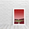 GroundDesigns NOTTINGHAM FOREST Football Gift CITY GROUND Stadium Art Unframed