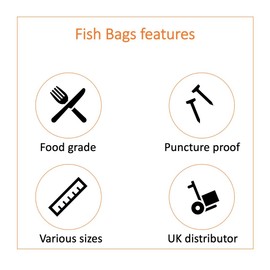 18" x 36" Fish Bags Watertight Transport Polythene bags 200 Guage Quality Koi Marines Discus Corals Different Quantities (10)