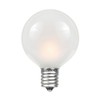Novelty Lights 25 Pack G40 Frosted White Outdoor Globe Bulbs,