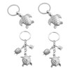 4 Pieces Turtle Keychains, Creative Cute Keychains, Animal Keychains, Metal