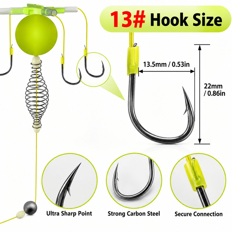 Fishing Bait Cage Hook Rig Set – Carbon Steel Feeder