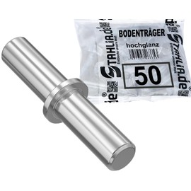 Stahlia Shelf Support 3 mm x 16 mm for 3 mm Bore | Pack of 50 Made of Galvanised Steel | Shelf Holder Shelf Brackets Shelf Brackets Shelf Holders with Retaining Ring for Shelves, Wooden Floors