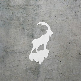 Transparent Decal Stickers of Goat (White) Premium Waterproof Vinyl Decal Stickers for Laptop Phone Accessory Helmet Car Window Mug Tuber Cup Door Wall Decoration ANDauto509791WH