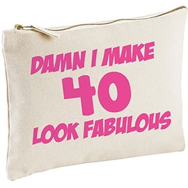 Lolmugs Damn I Make 40 Look Fabulous 40th Birthday Make-Up Bag