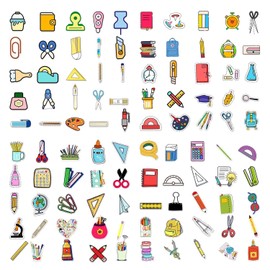 100 Sheets Stationery Graffiti Stickers, School Stickers, School Entry Stickers, School Cone Decoration, School Entry Stickers, School Entry Stickers