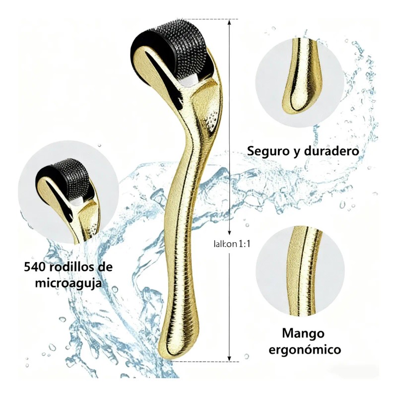 Derma Roller 0.5mm Para Barba Y Facial 540 Microagujas