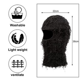 UKTYUAS Balaclava Ski Mask,Furry Mask, Shiesty Mask UV Protector Lightweight for Motorcycle Snowboard,Custom Camo Knitted Face Mask for Men/Women