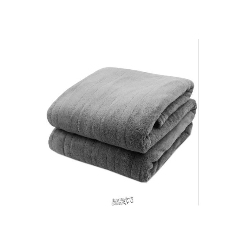 Pure Warmth Microplush Electric Heated Warming Throw Blanket Grey 6