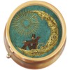 Steampunk Man on Moon Brass Round Pill Box