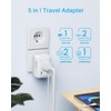 2 Pack Italy Travel Plug Adapter, VINTAR Foldable Italy Power