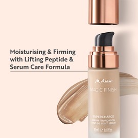 M. Asam MAGIC FINISH Supercharge Serum Foundation Warm Sand (1.01 Fl Oz) - Moisturizing Make Up & Firming Face Serum In One, Anti-aging CC Cream With Optimal Coverage & Hyaluronic Acid