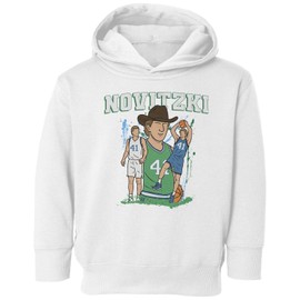 SAILEAD Nowitzki Basketball Legend Tribute - Dallas Hoops Fan Toddler Hooded Sweatshirt (White, 2T)