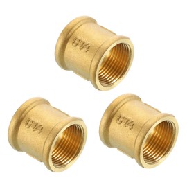 sourcing map 3Pcs G3/4" x1-1/4 Brass Pipe Fittings, Coupling Connector Straight Hex Nipple Coupler Adapter Pipe Connection Accessories for Plumbing Industrial and Residential, Brass