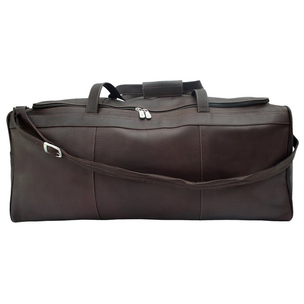 Piel Leather Traveler's Select Large Duffel Bag, Chocolate, One Size