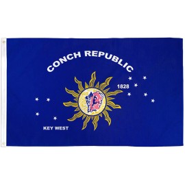 Bconnected Flags Key West Flag 3x5ft Flag of Conch Republic Conchs Flag 3x5 House Flag 100D