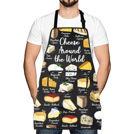 Funny Cheese Lovers Gifts Cheese Around the World Kitchen Aprons Sweet New Home Party Dad Mom Gift (Cheese World)