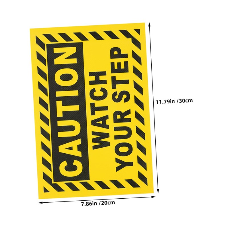 SHINEOFI Watch Your Step Caution Sign Durable PVC Wet Floor