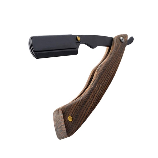 WOONEKY Retro Shaver Holder with Elegant Handle Foldable Beard Cutting