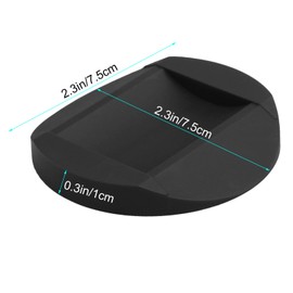 4 Pcs Rubber Furniture Castor Cups, Furniture Coasters Feet Pads Anti-Sliding Floor Grip Floor Protectors for All Floors & Wheels of Furniture, Sofas,Bed,No Slip Chair Leg Floor Protectors (Black)