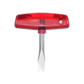 sourcing map T Handle Flat Head Screwdriver 10mm Easy to Use Ergonomic Handle Flat Head Slotted Screwdriver with ABS Handle for Film Sets, Red