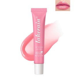 Lip Butter Balm Pink Sugar,Hydrating Tinted Butter Lip Gloss,Clear Lip Mask Lip Moisturizer,Glossier Lip Treatment Balm Lipgloss,Non-Sticky Jelly Glow Reviver Fat Lip Oil, Makeup Gift for Women-06