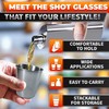Stainless Steel Shot Glasses 70ml/2.37oz – 8 Pcs Metal Shot
