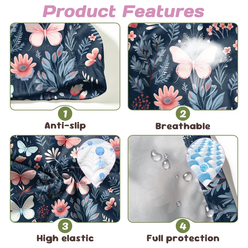 Deokke Fabric Swim Cap Elastic Breathable Cloth Swimming Cap Fit