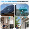 Adjustable 24FT Water Fed Pole Cleaning Kit with 4 Brush