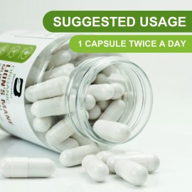 B Beworths 240 Pills Organic Lions Mane Mushroom Capsules 1000mg Support Brain & Focus