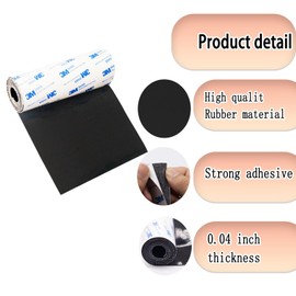 GAEAGOK Non Slip Furniture Pads, Rubber Self Adhesive Cuttable Anti-Slip Furniture Pads with Sticky Backing,Anti-Scratch Rubber Pads Roll for Hardwood Floors(5x40*0.04 inch 2PCS)