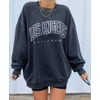Women's Oversized Sweatshirt Los Angeles California Crewneck Long Sleeve Casual