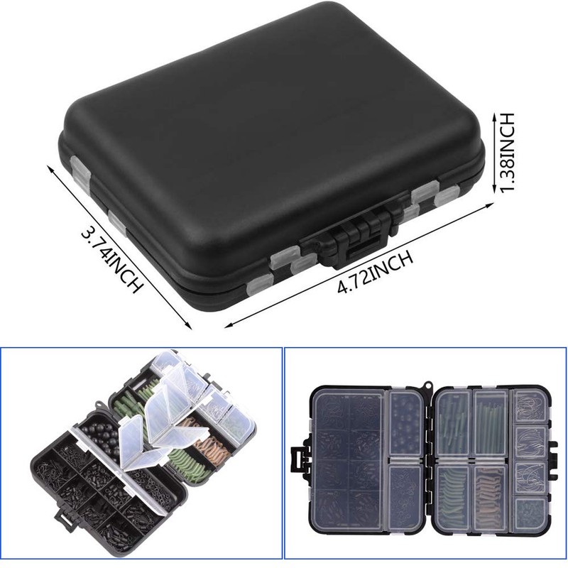 Carp Fishing Tackle Box Kit, 320Pcs/Box Carp Accessories Including Swivels