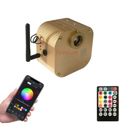 FIREWORK Bluetooth APP 16W Twinkle Fiber Optic Light Engine, Remote Control for Starlight Headliner (Not Including Fiber Optic Cable)