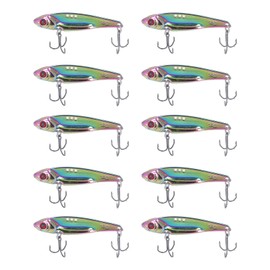 10PCS Fish Shape Artificial Bait High Simulation Aluminum Alloy Fishing Lure Bait with Barb