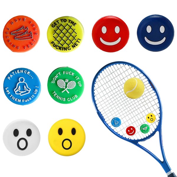 KASESSS 8Pcs Tennis Dampener Silicon Tennis Racket Dampeners,Tennis Shock Absorber