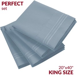 Mellanni Pillow Cases Set - 4 PC Iconic Collection Pillowcases - Hotel Luxury, Extra Soft, Cooling Pillow Covers - Wrinkle, Fade, Stain Resistant (King Size 20" x 40", Blue Hydrangea)