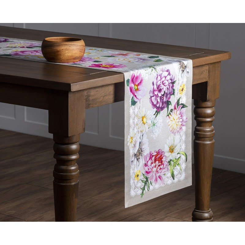 Maison d' Hermine Spring/Summer Table Runner, 100% Cotton, Decorative, Washable