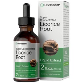 Licorice Root Extract | 2 fl oz | Alcohol Free Tincture | Vegetarian, Non-GMO, Gluten Free Liquid | by Horbaach