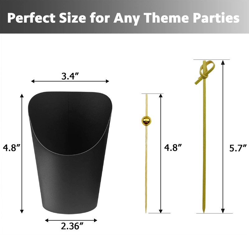 CAMKYDE [100 cups + 200 picks] 100 Pcs Charcuterie Cups
