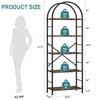 Shintenchi Bookshelf, Arched Bookshelf 5 Tier Bookcase, Tall Bookcase Shelf