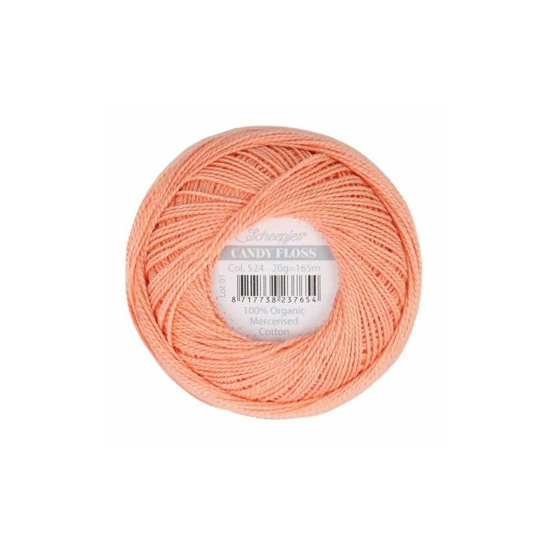 Scheepjes - Scheepjes Candy Floss 524 Apricot (165m) Bio Mercerisiert