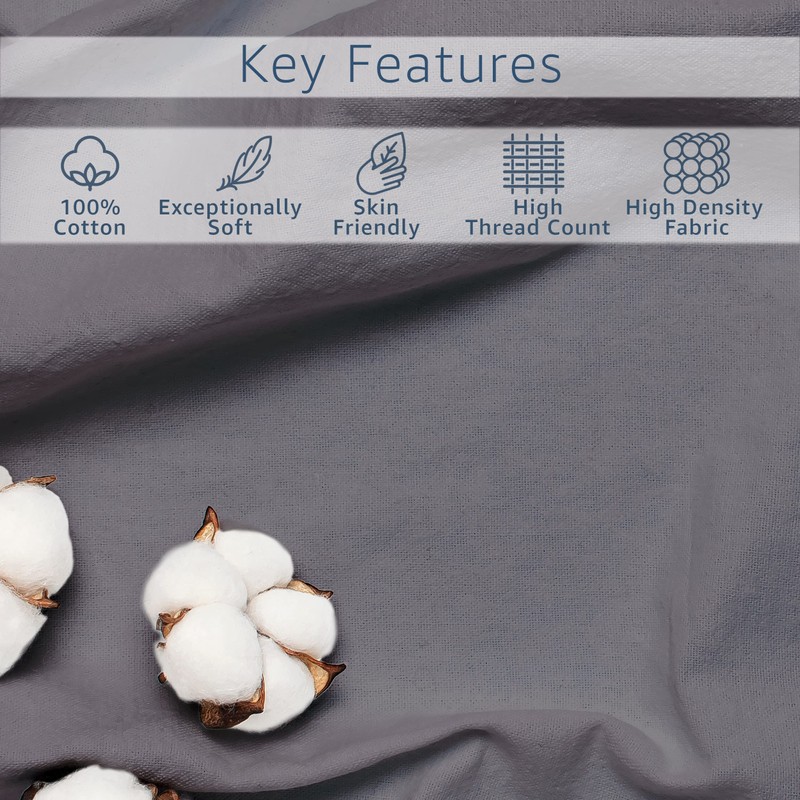 Amago - Fitted Sheet, 50 cm Pocket, 100 Percent Cotton,