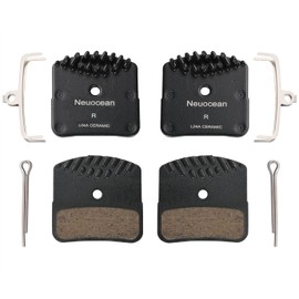 2 Pairs Disc Brake Pads with Cooling Fins, Ceramic Bicycle Brake Pads for Shimano Deore XT M8000 / Saint M820 / ZEE M640 Series