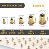 Wkmamo Pack of 150 Carbon Steel Rivet Nuts, M3 M4