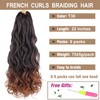 COOKOO 9 Pack Pre Stretched French Curls Braiding Hair 22