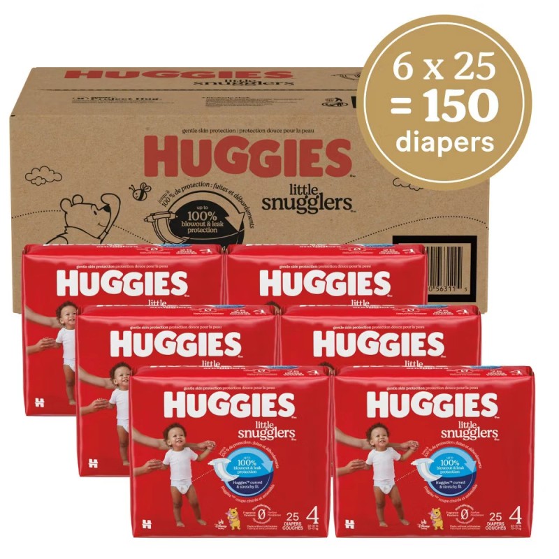 Huggies Little Snugglers Disposable Diapers - Size 4 - 150ct
