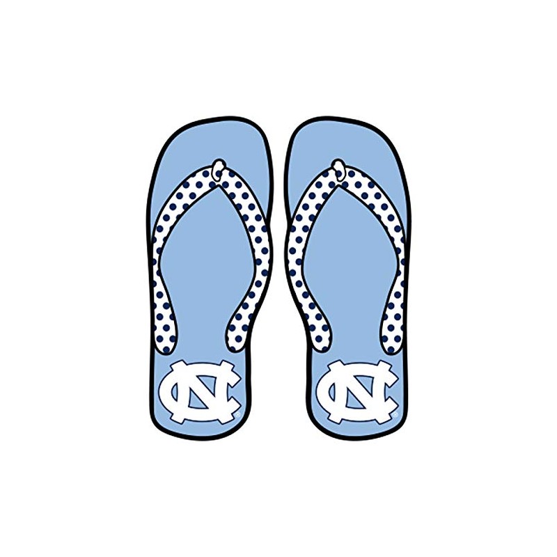 Craftique North Carolina Decal (UNC FLIP Flop Decal (6''), 6