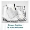 RYTOXILO Bathroom Accessories Set, 4 Pack Clear Glass Bath Accessory