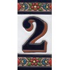 House Numbers Ceramic Numbers & Letters Tiles Red Blue &