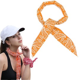 Neck Wrap Headband 100x5cm Cooling Bandana for Neck Cooling Bandana Scarf Cold Towel Printed Soaked Tie Around